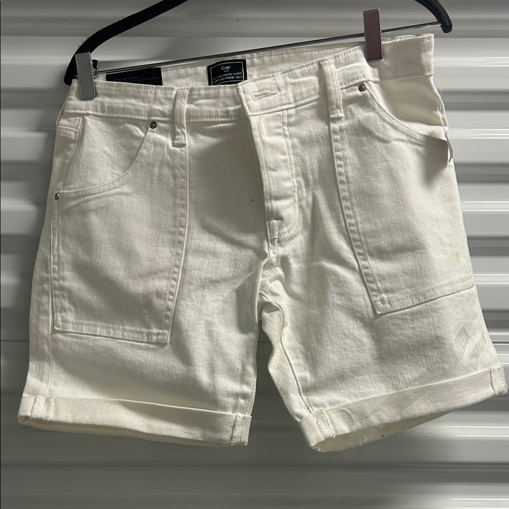 GAP Women's White Sexy Boyfriend Jean Shorts #SH006 GA